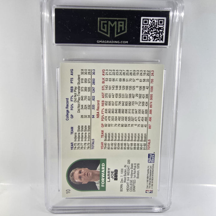 1992 Larry Joe Bird #10 GMA MINT 9 Boston Celtics Skybox NBA HOOPS B2
