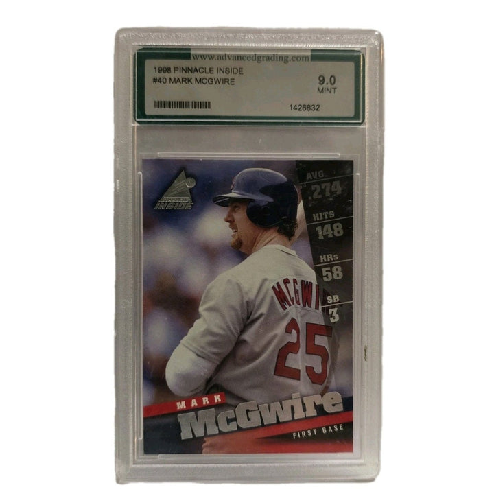 1998 Pinnacle Inside Mark McGwire #40 Advanced Grading Graded 9-Mint