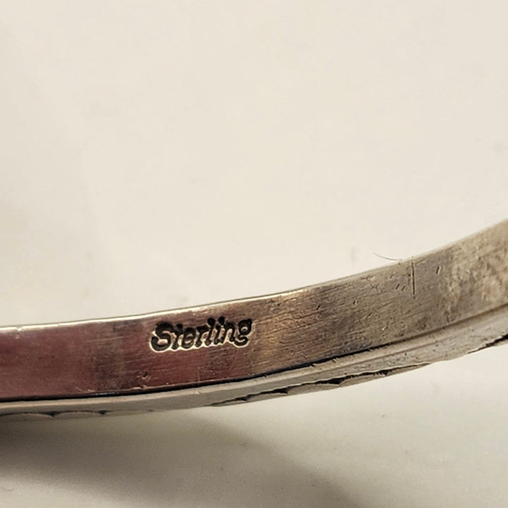 Vintage Native American Style Stamped Sterling Silver Bangle Bracelet, 36.0g