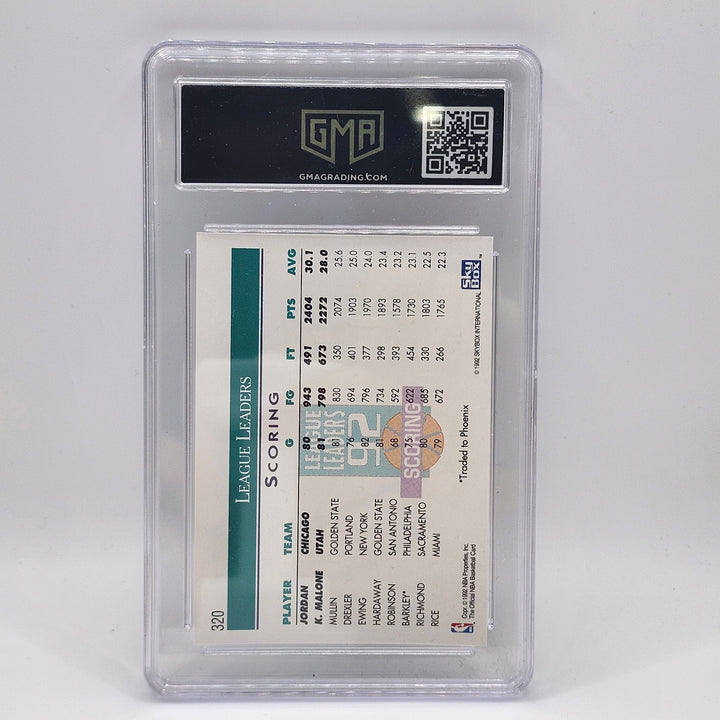 1992 Hoops Michael Jordan Karl Malone League Leaders #320 GMA 8.5 NM-MT+ Card