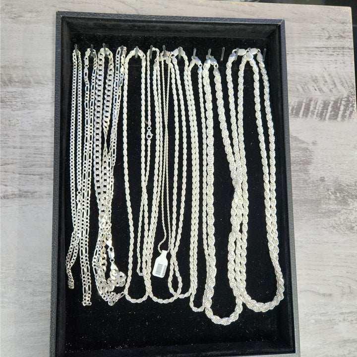 .925 Silver Chains & Necklaces -Rope, Figaro, Assorted Styles Starting at $49.99