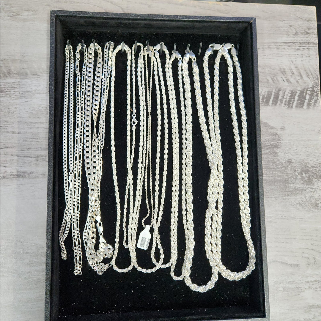.925 Silver Chains & Necklaces -Rope, Figaro, Assorted Styles Starting at $49.99