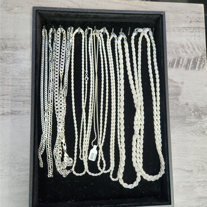.925 Silver Chains & Necklaces -Rope, Figaro, Assorted Styles Starting at $49.99