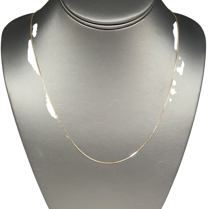 10k Yellow Gold 0.8mm Adjustable Box Chain 22"w