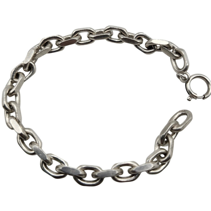 925 Sterling Silver Heavy Link Chain Bracelet 19.9g 7.25 Inches Fine Jewelry