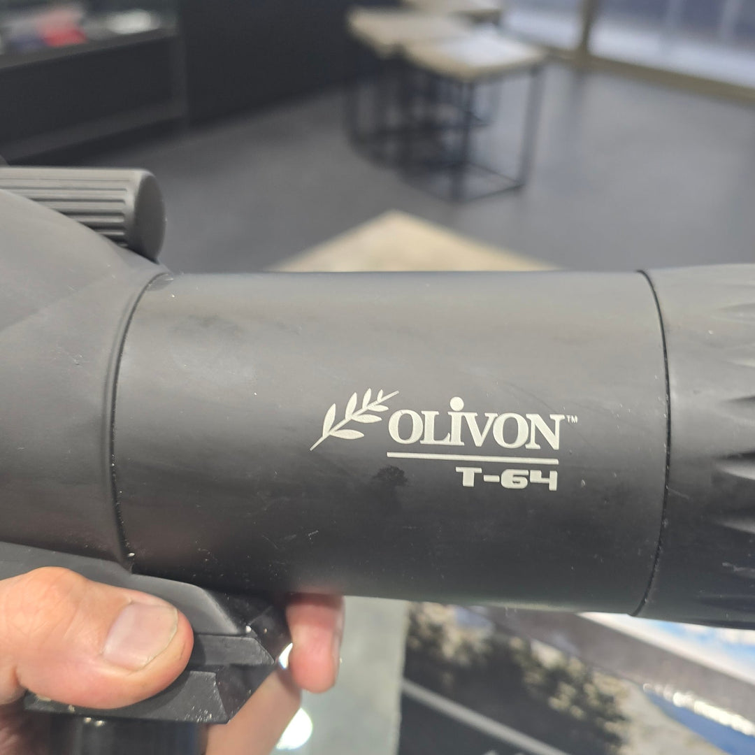 Olivon T-64 16-48x64 Angled Spotting Scope with Tripod & Original Box