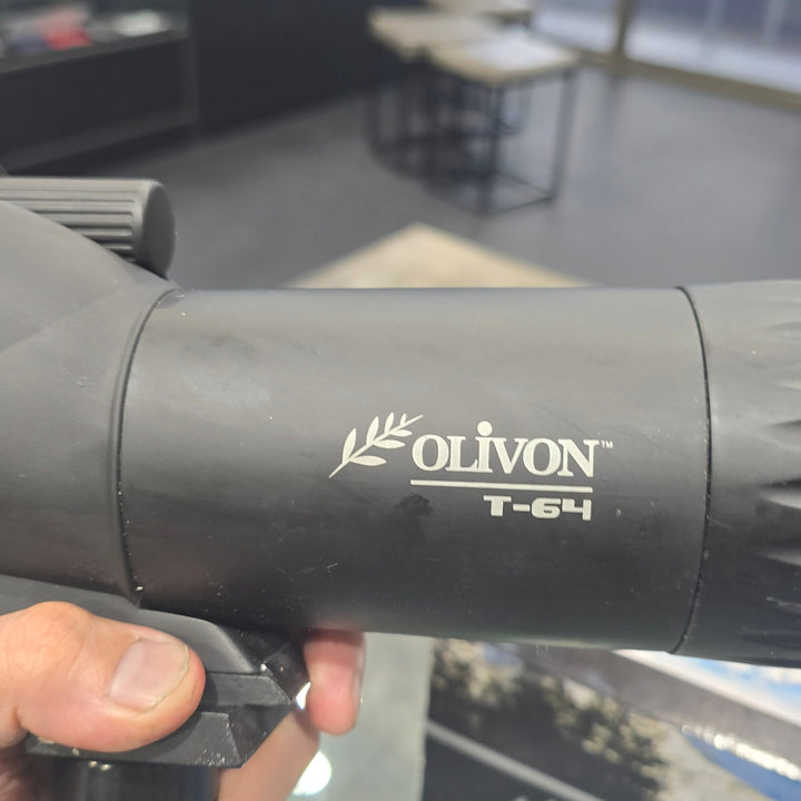 Olivon T-64 16-48x64 Angled Spotting Scope with Tripod & Original Box