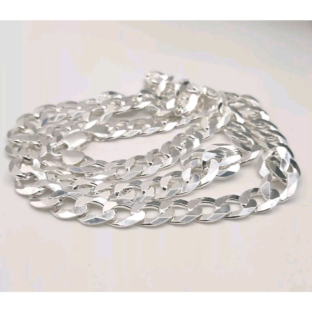 925 sterling silver cuban necklace 28" B
