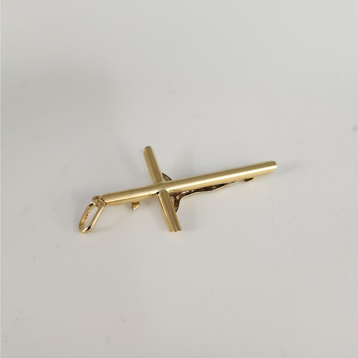 14k Yellow Gold Crucifix Cross Religious Jesus Pendant