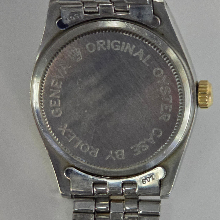 Vintage Tudor Prince Oysterdate 72033 18K Gold Bezel Diamond Dial Circa 1995