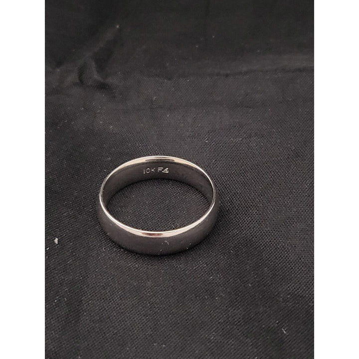 10k White Gold Plain Band Ring Size 10.75 With 7.1g Of Gold