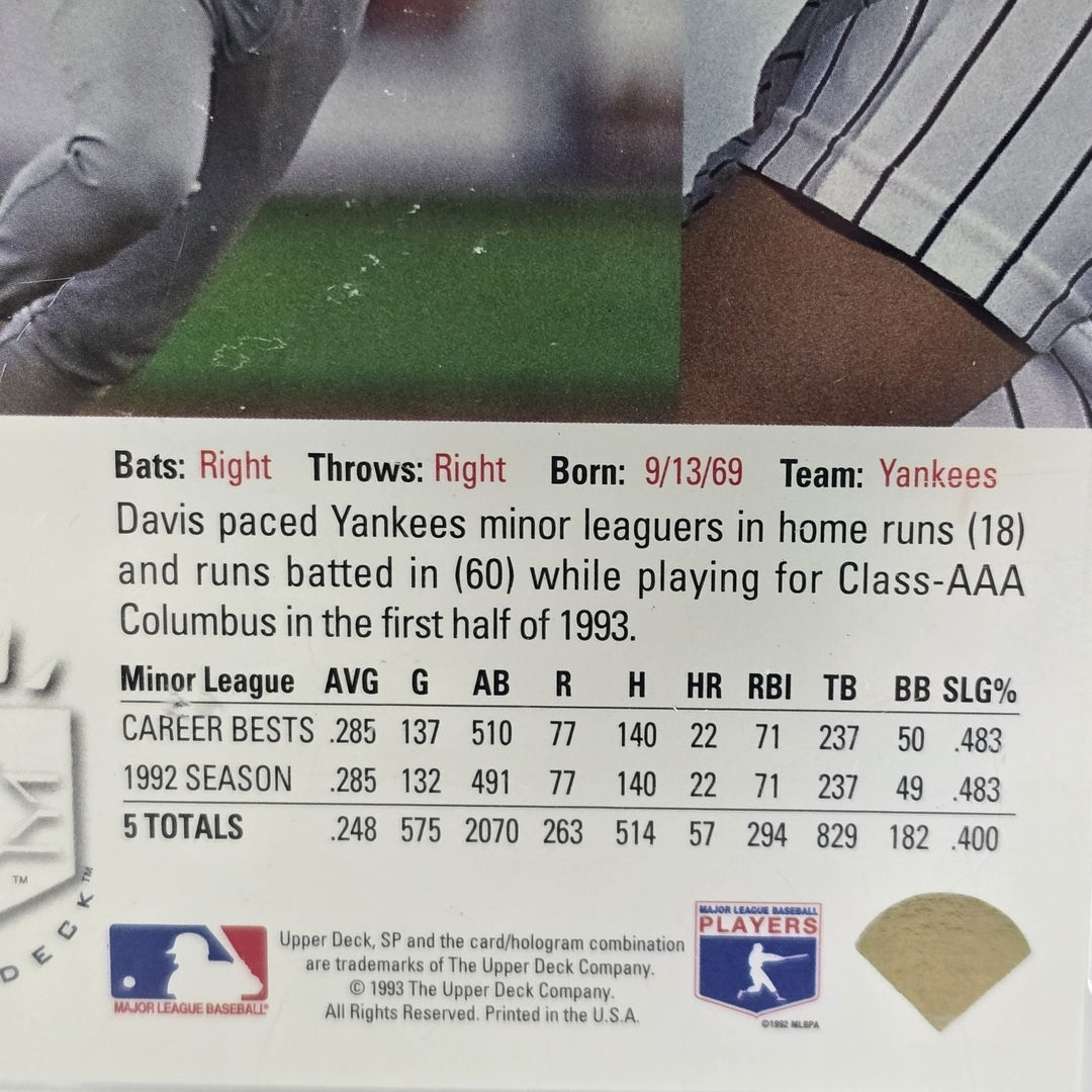 1993 Upper Deck SP Foil Russ Davis Rookie Card #274 PSA 8 NM-MT B2