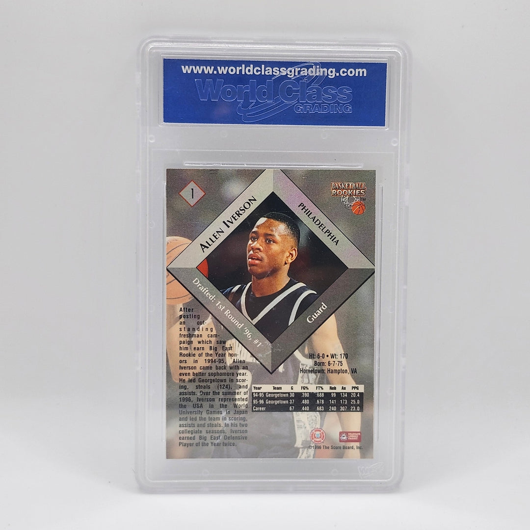 1996 Score Board Basketball Rookies #1 Allen Iverson Georgetown Rookie WCG 10