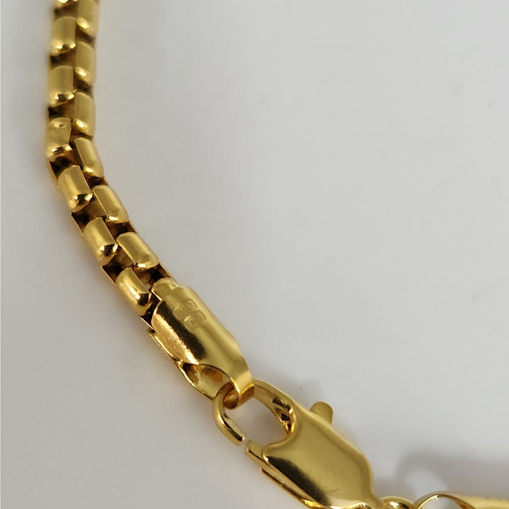 Stunning 14k Yellow Gold Box Chain Necklace 24"