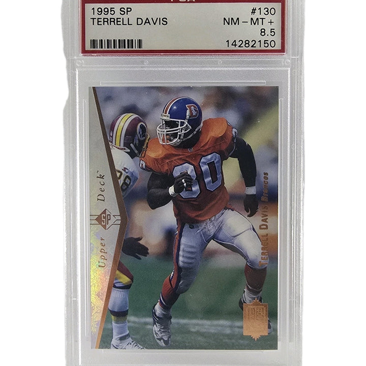1995 Upper Deck SP Terrell Davis ROOKIE card #130 Denver Broncos - PSA 8.5 B2