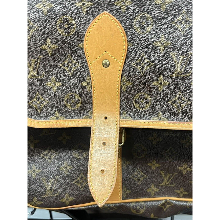 Louis-Vuitton vintage bags Monogram Sac Chasse 2 Way Travel Handbag