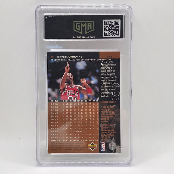 1996 Upper Deck Michael Jordan #16 Chicago Bulls GMA 8 NM-MT Basketball Card