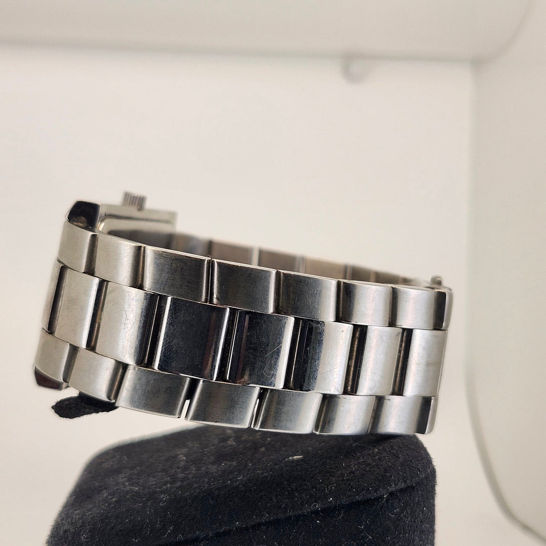 Fossil Arkitekt Men's Stainless Steel Rectangular Diamond Blue Dial Watch