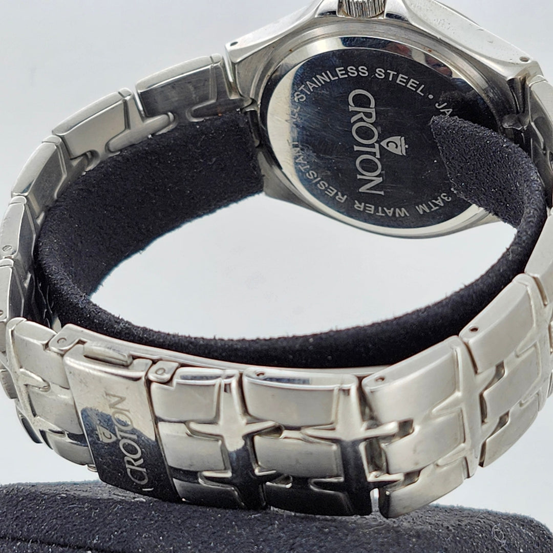 Croton Stainless Steel Quartz Men's Watch Japan Movement Water Resistant