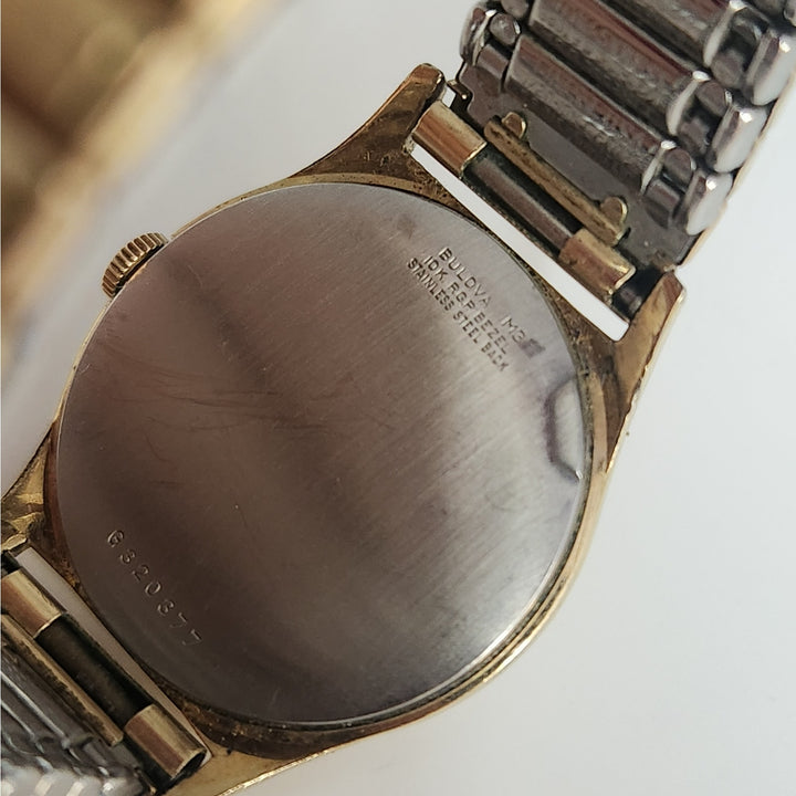 Vintage Bulova senator manual wind watch with small seconds and original box