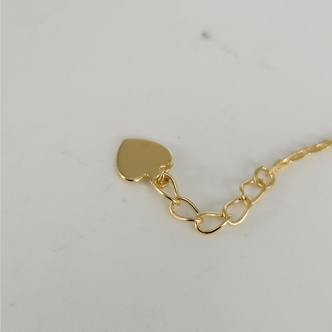 Stunning 925 Sterling Silver Gold -Tone Flower bracelet 7.5"