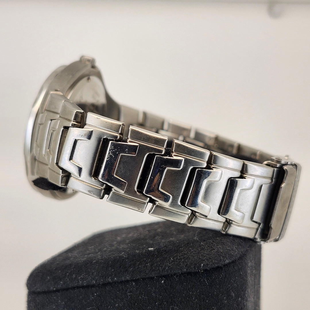 Fossil Blue AM-3520 Men's Stainless Steel 100M Quartz Watch Blue Dial