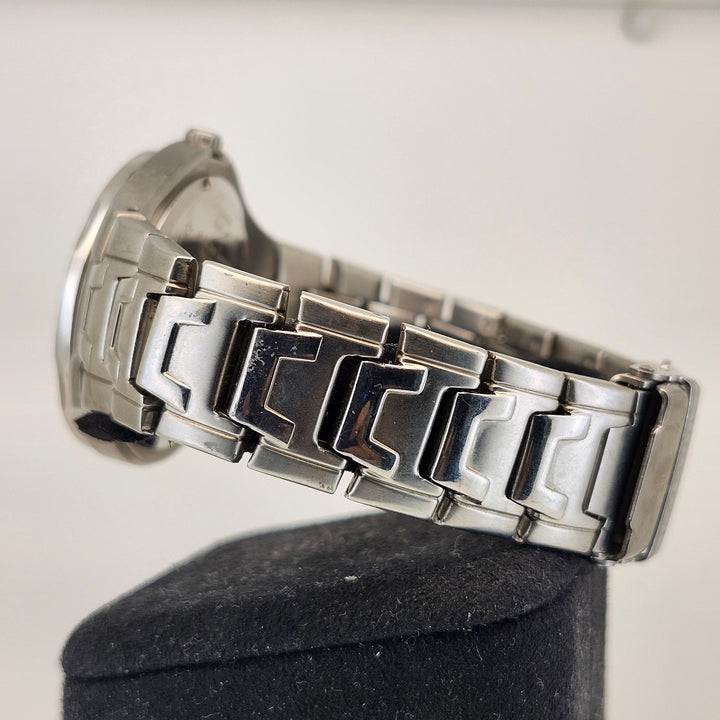 Fossil Blue AM-3520 Men's Stainless Steel 100M Quartz Watch Blue Dial