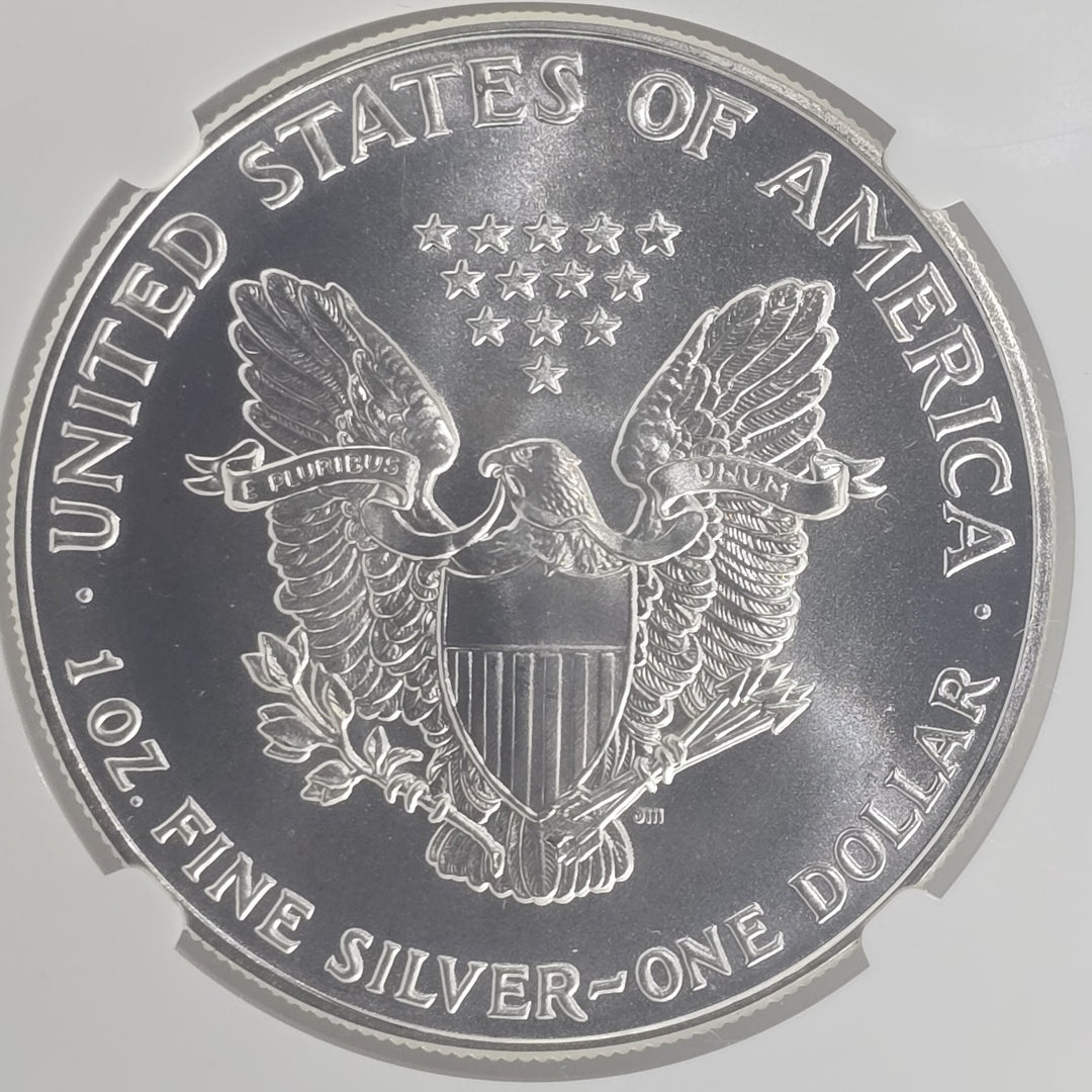 1992 American Silver Eagle, 1 Oz Fine .999 Silver USA Uncirculated $1 NGC MS69