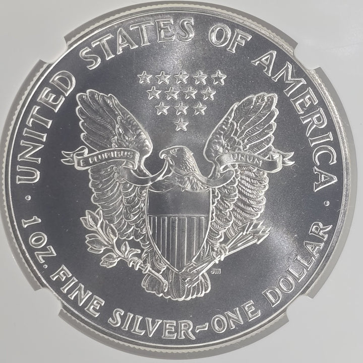 1992 American Silver Eagle, 1 Oz Fine .999 Silver USA Uncirculated $1 NGC MS69