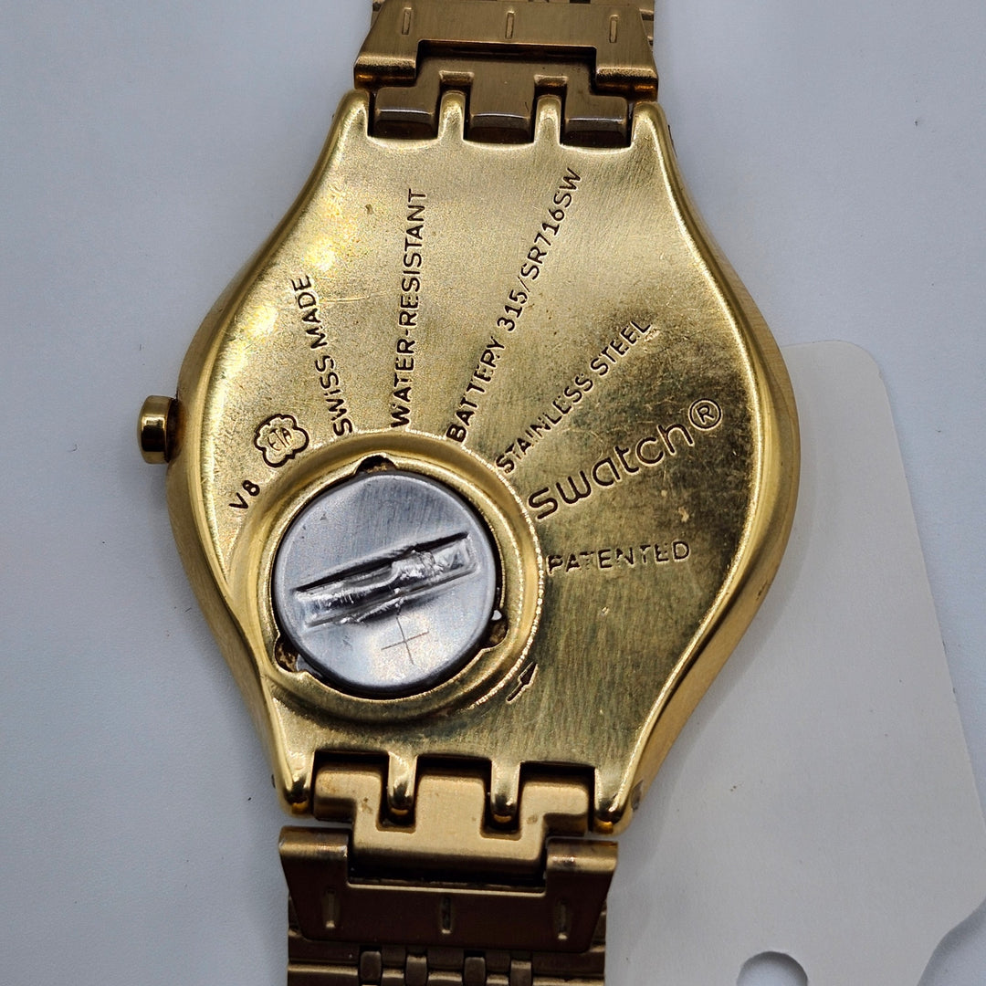 Vintage Swatch Skin / Irony Gold-Tone Quartz Watch with Expansion Bracelet
