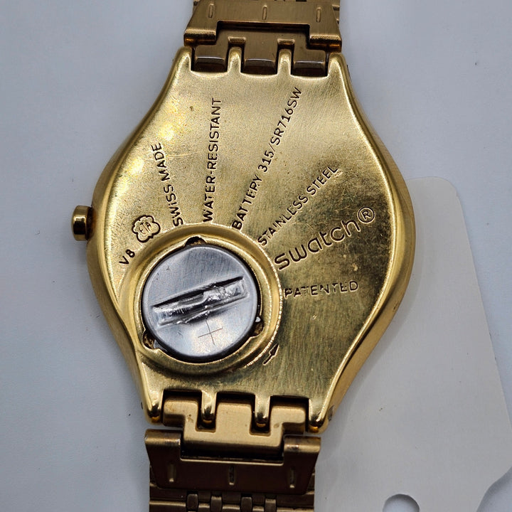 Vintage Swatch Skin / Irony Gold-Tone Quartz Watch with Expansion Bracelet