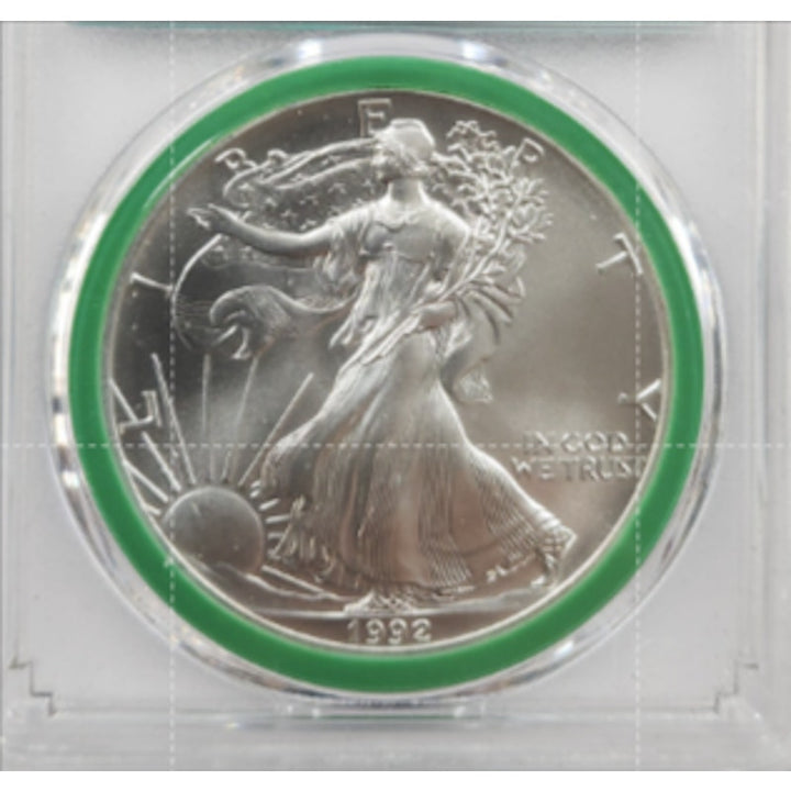 1992 PCGS American Silver Eagle MS69  Green From US Mint Sealed Box