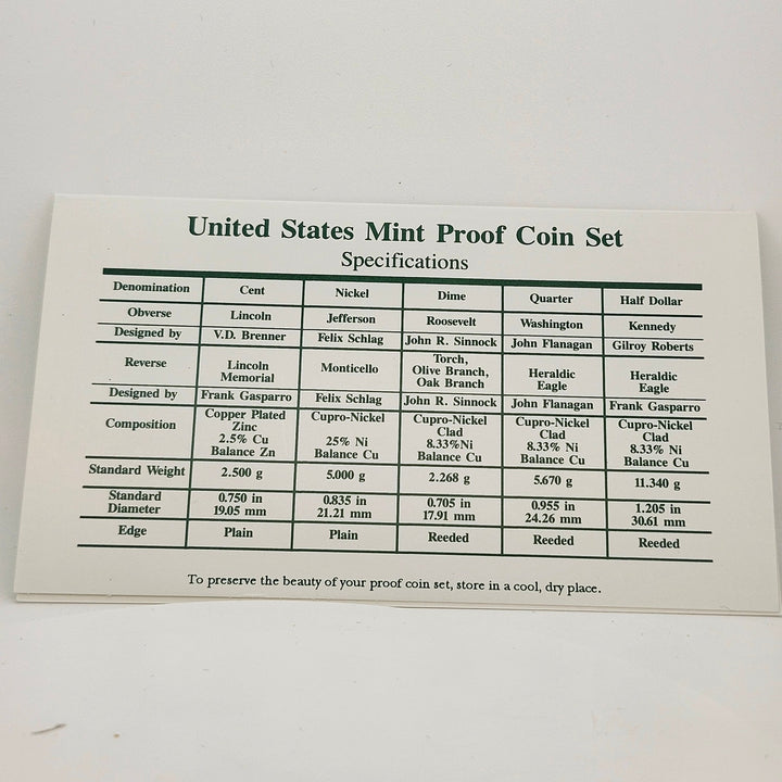 1998-S United States Mint Proof Set 5-Piece Original Packaging OGP COA Black Box