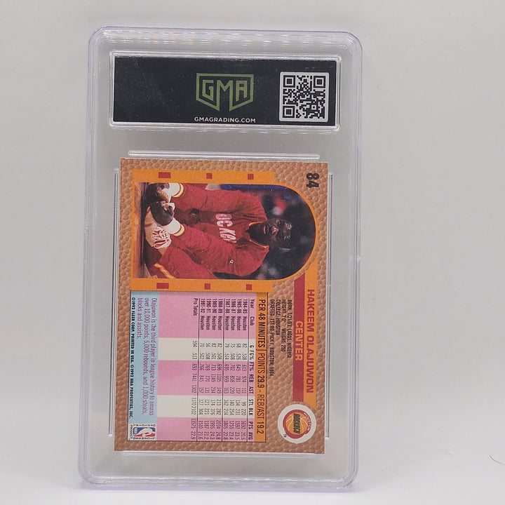 1992 Fleer Hakeem Olajuwon #84 Houston Rockets GMA 8.5 NM-MT+ Basketball Card