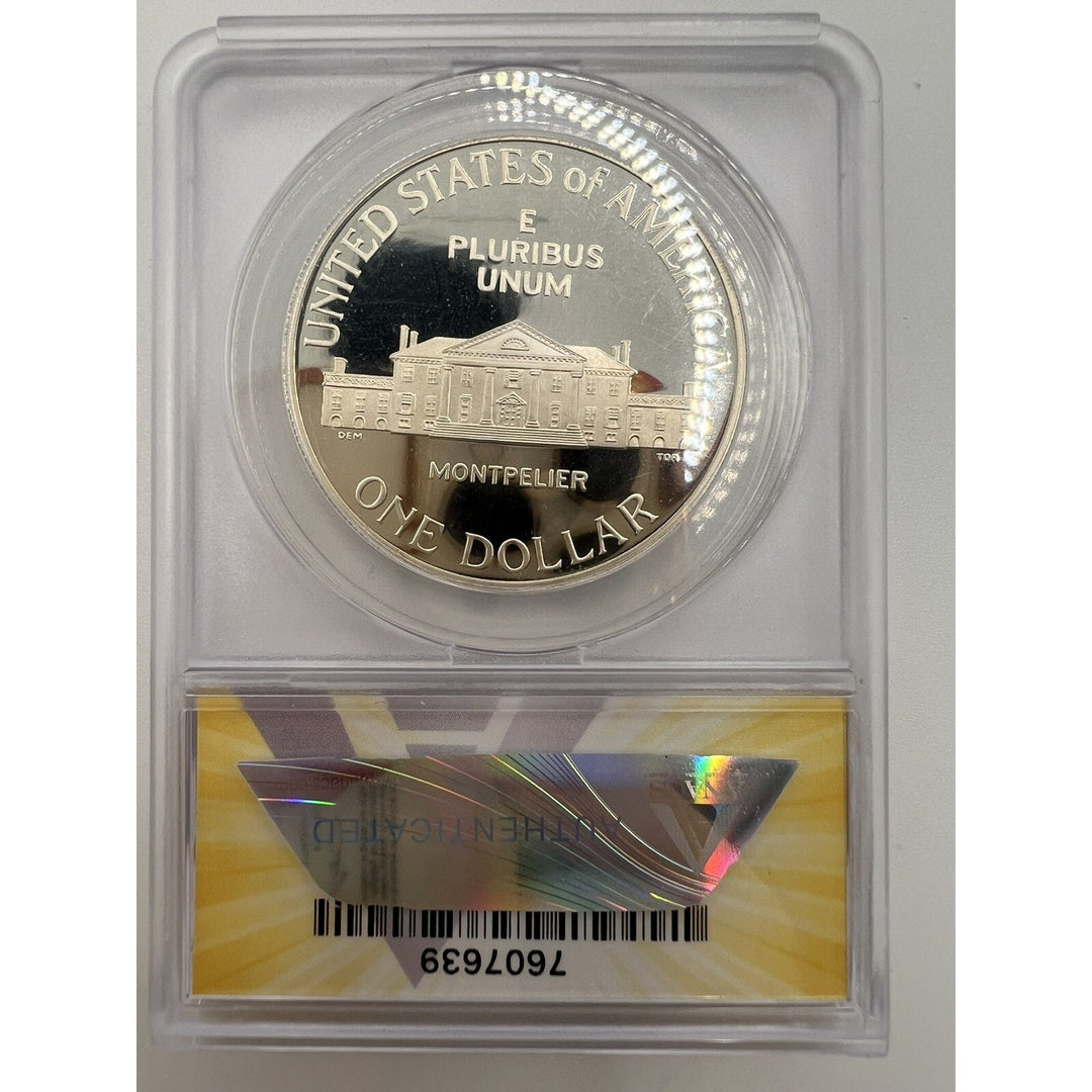 1993-S $ One Dollar PROOF JAMES MADISON PF 63 DCAM ANACS