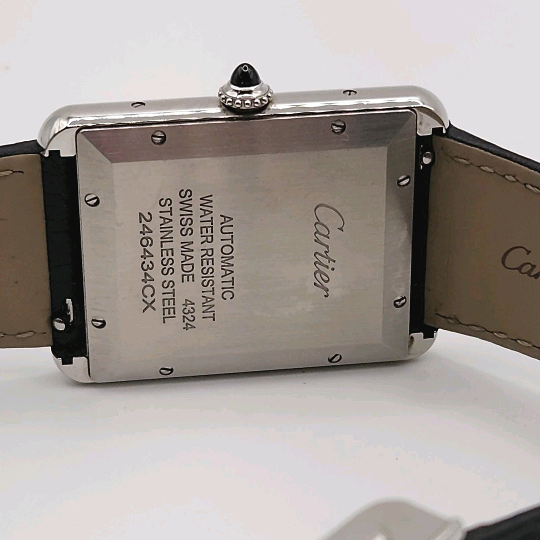 Cartier Tank Automatic Water Resistant 4324 stainless Watch