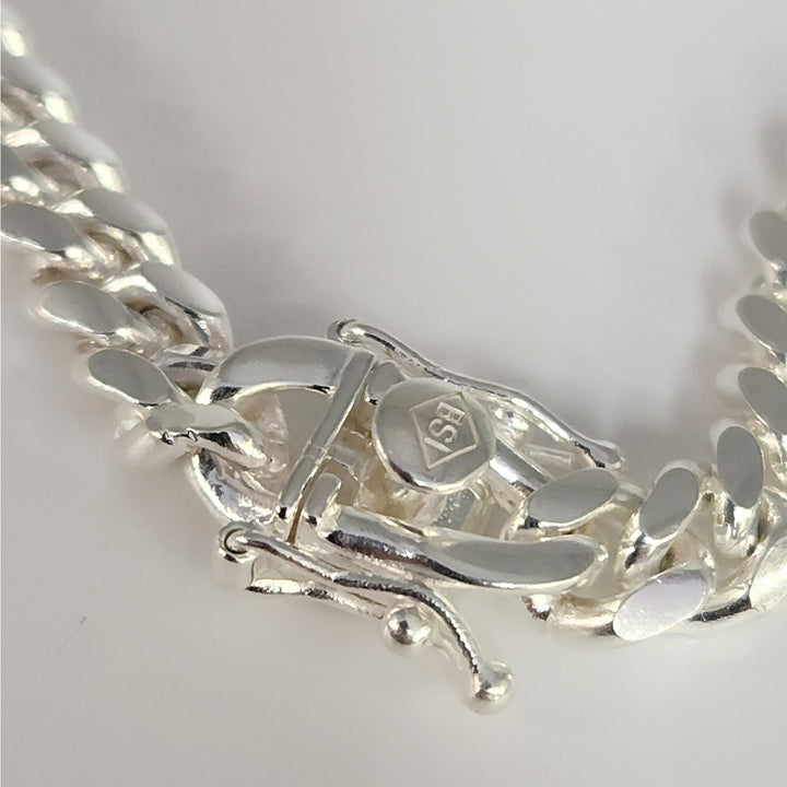 925 Sterling Silver 8" Solid Miami Cuban Link Bracelet Heavy Ball Design With Box Clasp