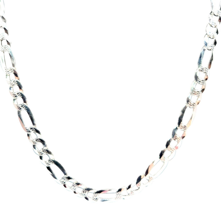 Thick 925 Sterling Silver Figaro's Chain necklace 21.5" C