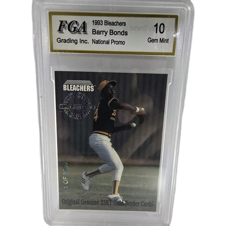 Barry Bonds 1993 Bleachers National Promo 23KT Gold 1/2500 FGA GEM MT 10 B2