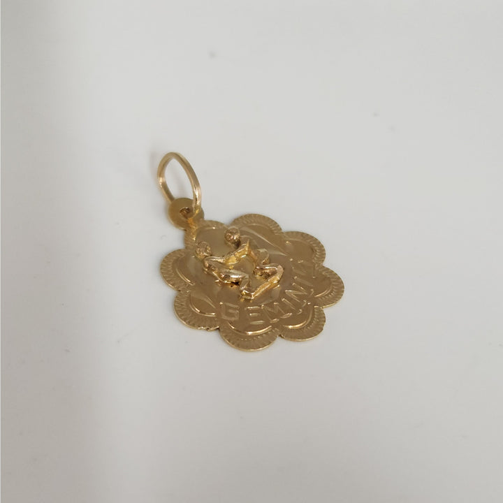 Vintage 14k Yellow Gold Gemini Zodiac Pendant 1.8g