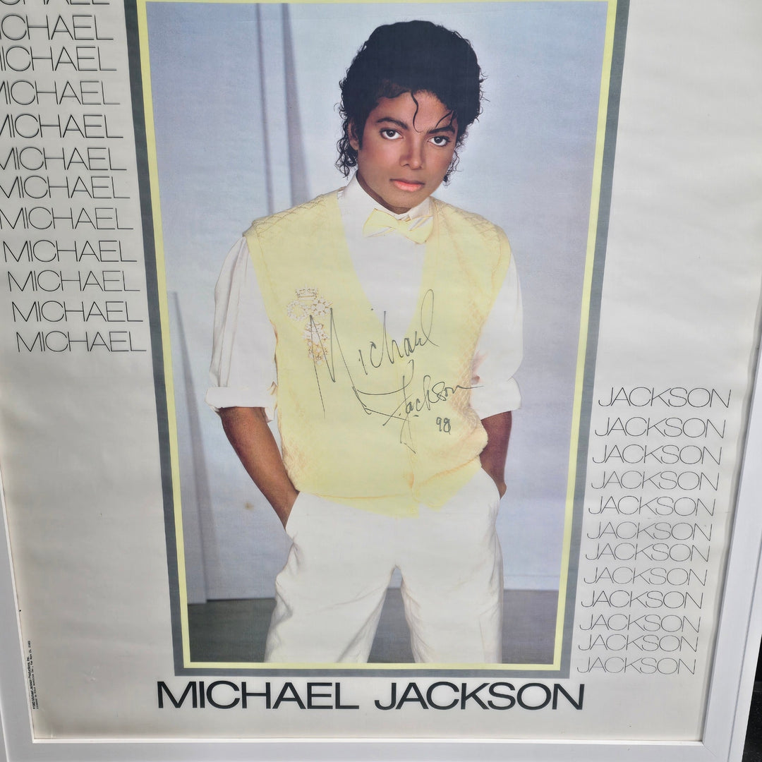 Michael Jackson Signed Autographed 39" x 47" Framed 1983 Poster