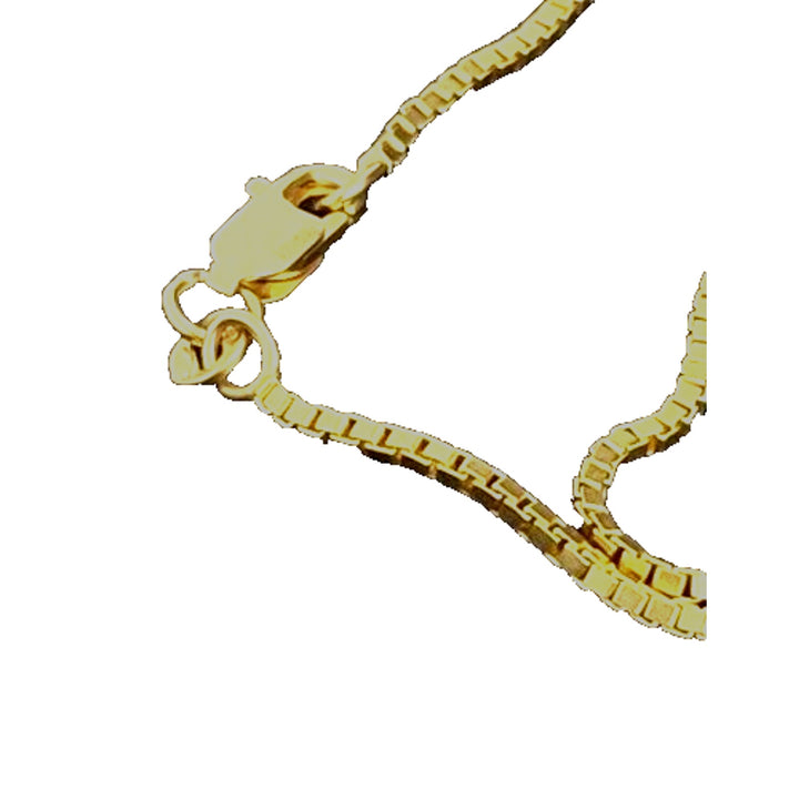 10k Gold Box Chain Necklace, 18in With 5.5 Of Gold