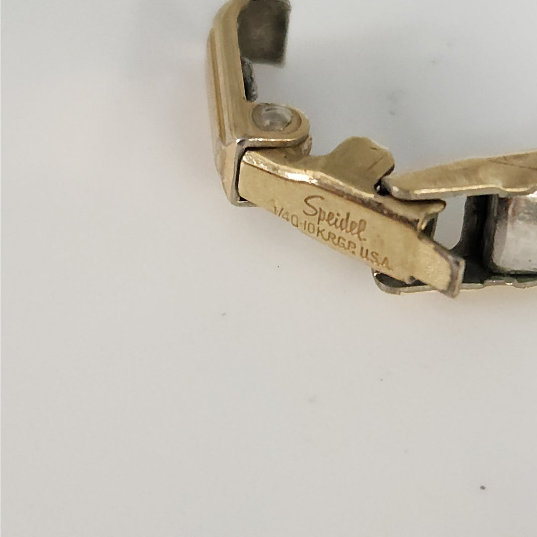 Vintage longines 14k Gold Ladies Cocktail Watch w/ Speidel bracelet