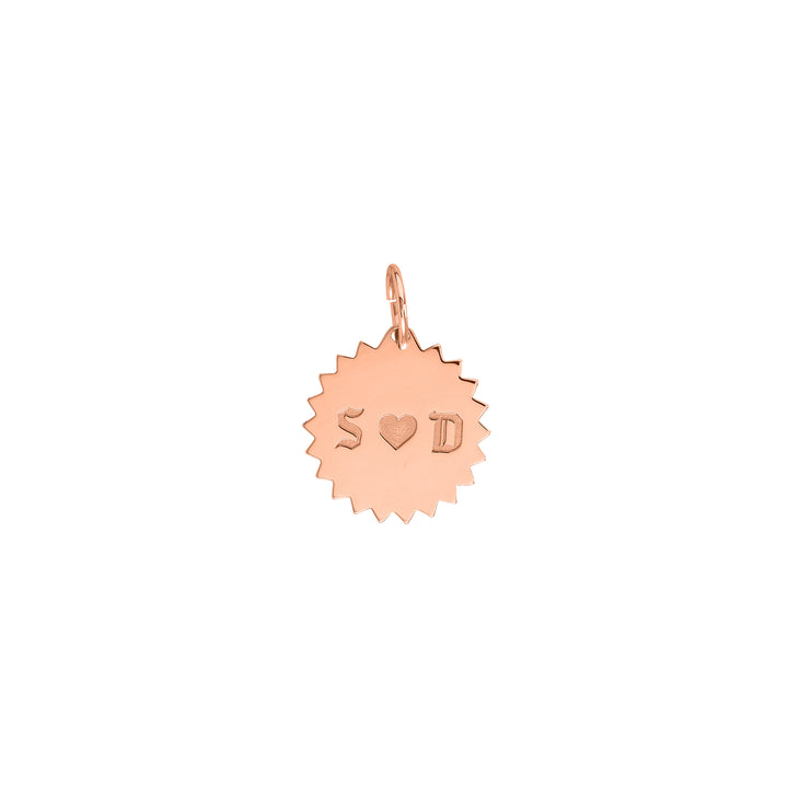 Jagged Circle Engravable Charm