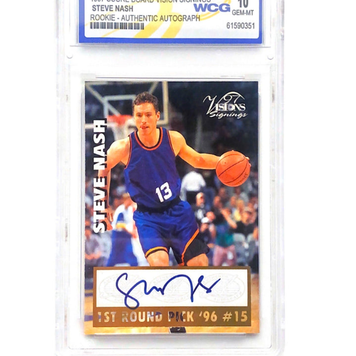 1997 Score Board Vision Signings Steve Nash AUTOGRAPHED WCG GEM-MT 10