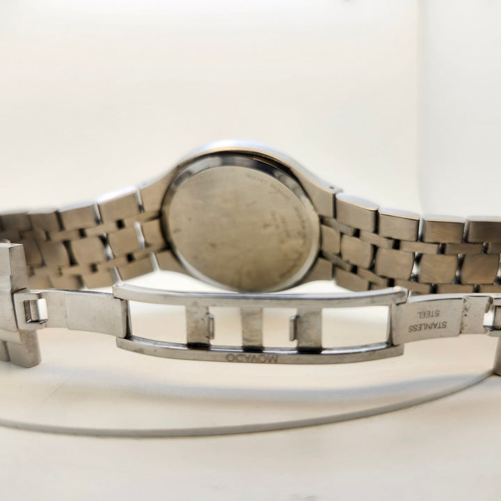 Movado Museum Sapphire Crystal Steel Link Bracelet Watch ref 01.1.14.1085