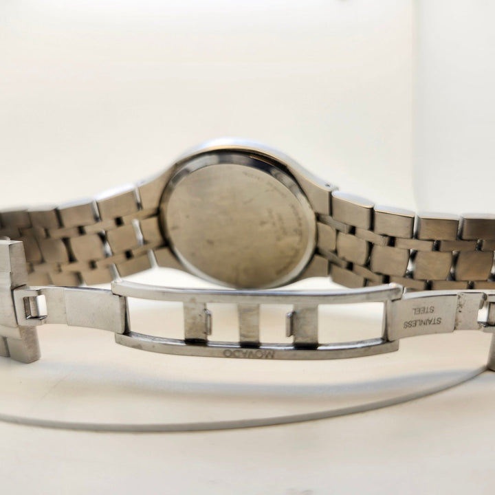 Movado Museum Sapphire Crystal Steel Link Bracelet Watch ref 01.1.14.1085