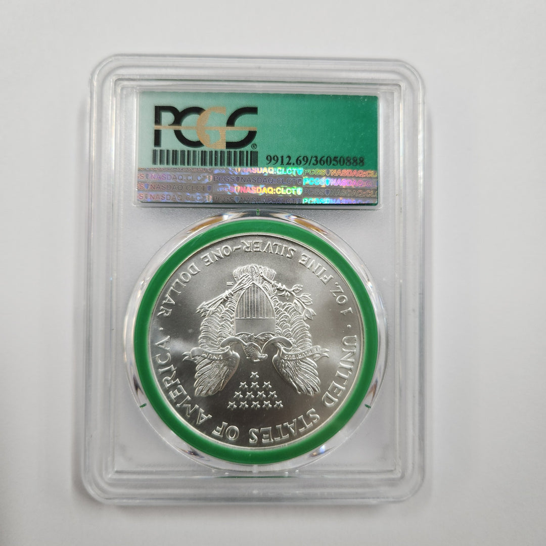 1997 PCGS American Silver Eagle MS69 - Green From US Mint Sealed Box