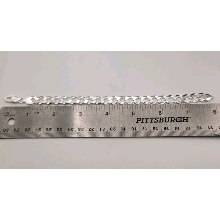 925 Sterling Heavy Cuban Chain Bracelet 8"