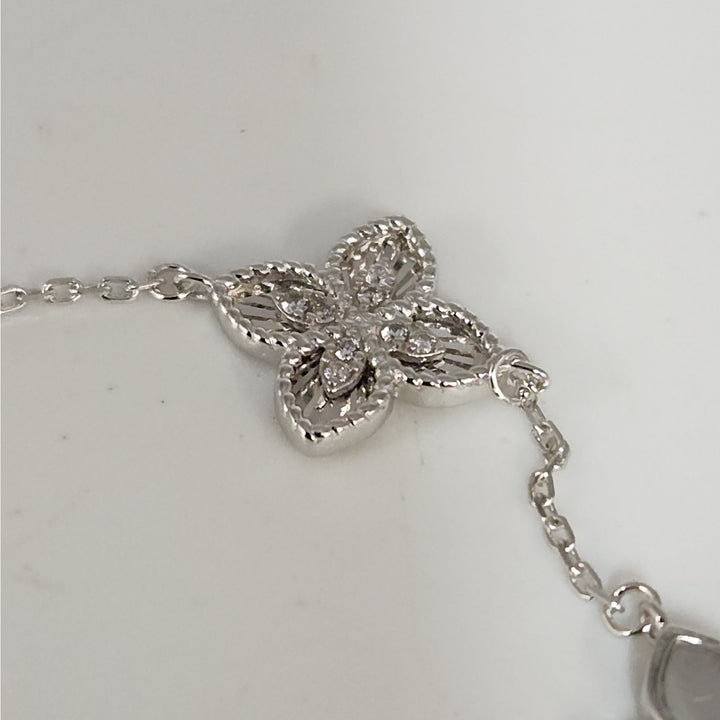 Elegant 925 Sterling Silver butterfly's bracelet 7.5"